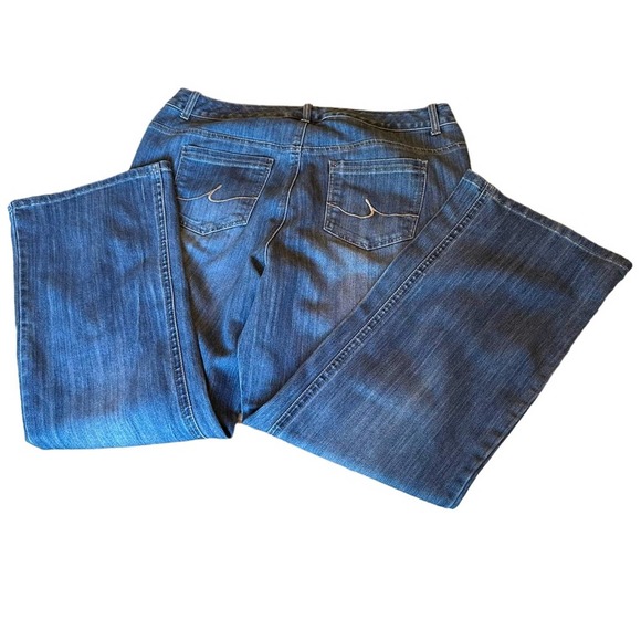 INC - Bootcut jeans, medium wash, size:16W, EUC - Picture 3 of 11